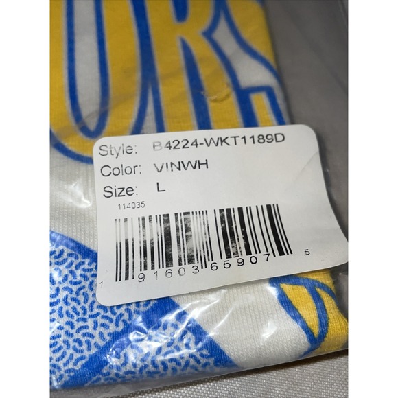 Golden State Warriors Junk Food NBA White 1946 T-Shirt Women's LARGE NWT - Picture 8 of 8